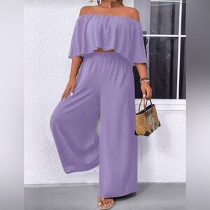 SHEIN Lavender Elastic Waistband